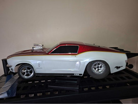 New 1/10 scale rc 67 Mustang fastback  drag roller.