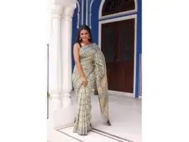 Raworiya Bagru Block Print Saree